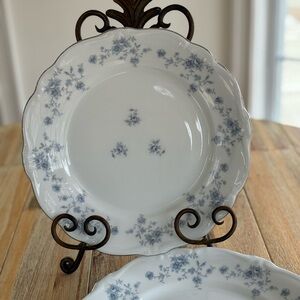 Vintage Johann Haviland Blue Garland Dinner Plates Set of Two